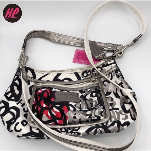 Coach Ltd Poppy Graffiti Convertible Shoulder Bag